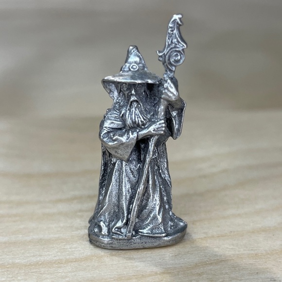 Vintage Ral Partha Pewter Dindaelus Wizard With Staff 03-063 By R. Charrette - Picture 2 of 8